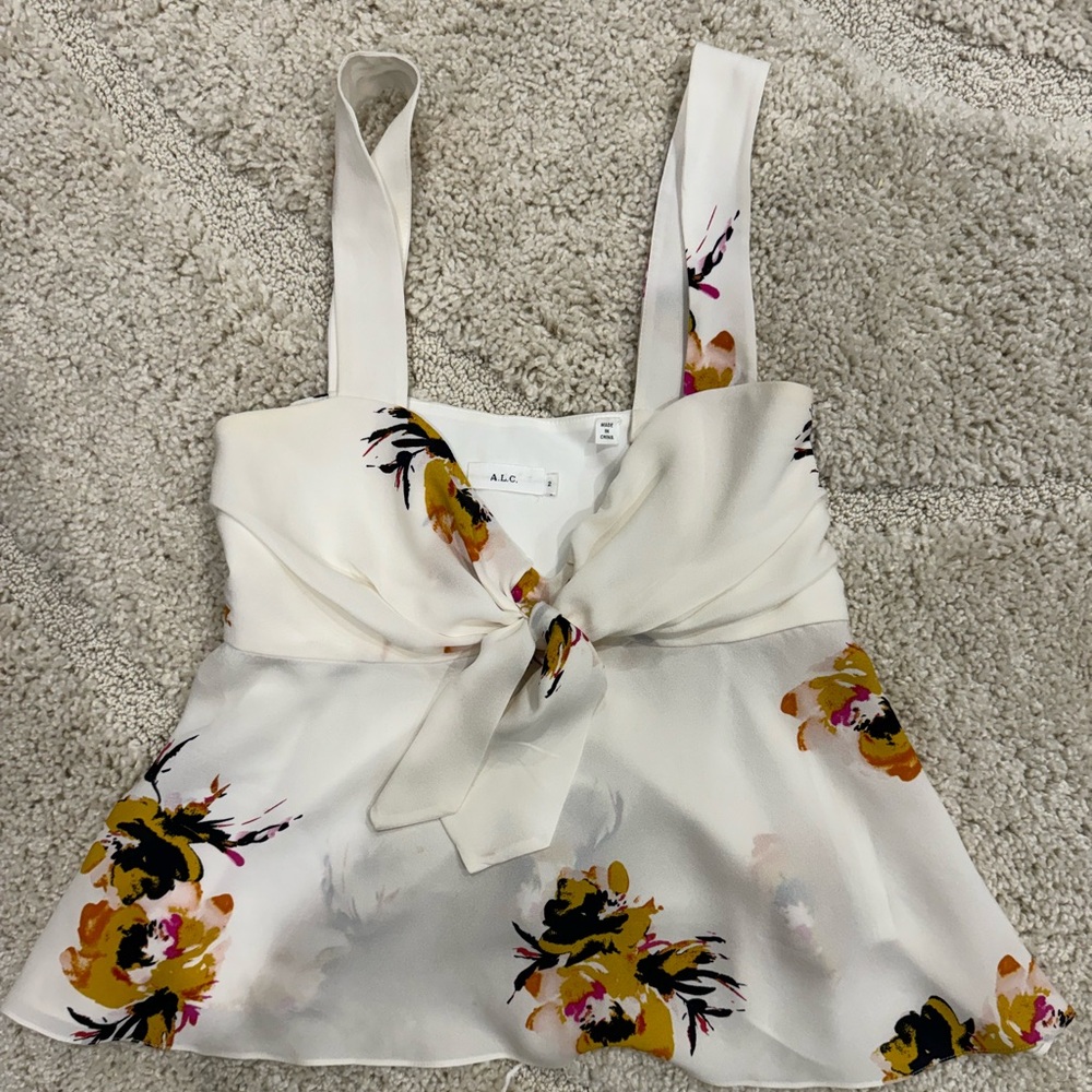 White with pattern A.L.C top